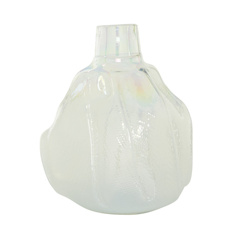Vase de table Isela, Blanc, H 13,58 po x l 9 po x P 9 po