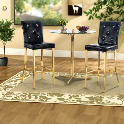 Compact Dining Table Sets(must Include Both Table And Chair) Glass Metal Modern Kitchen