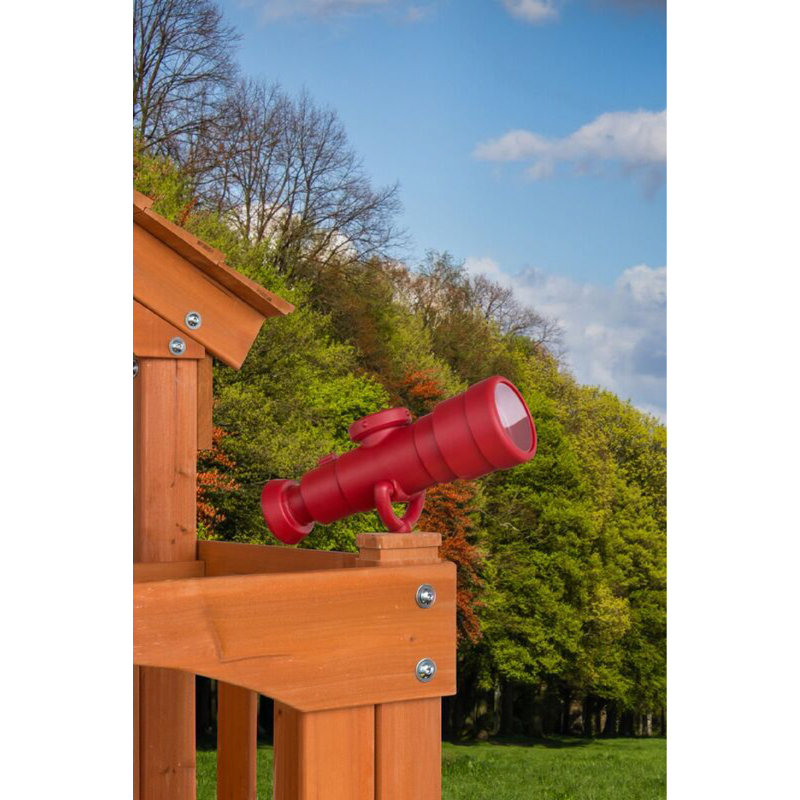 Plastic Playset Telescope, Hardware Included, Red