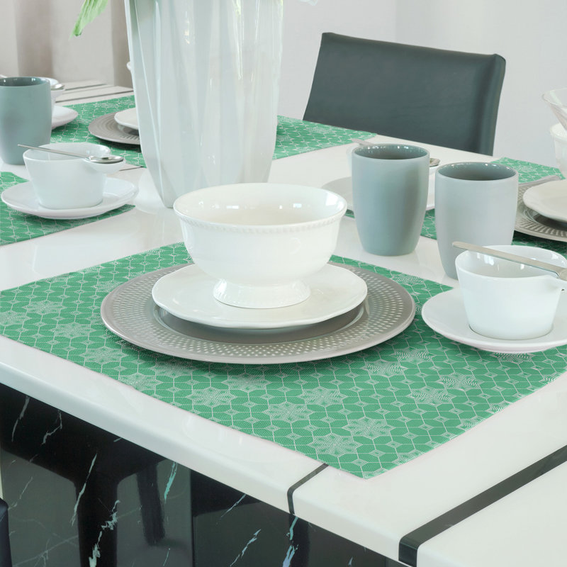 Napperon en coton 18 po Classic Lattice, Vert