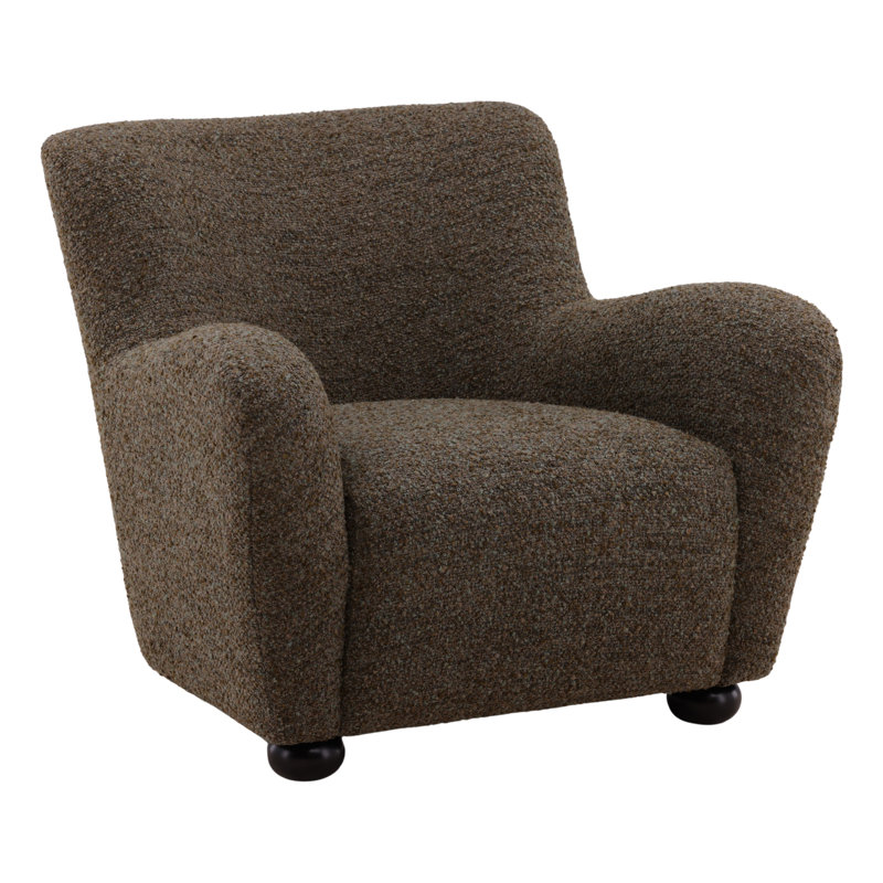 Chaise d'appoint Zulia Camel, Mélange de polyester vert mousse