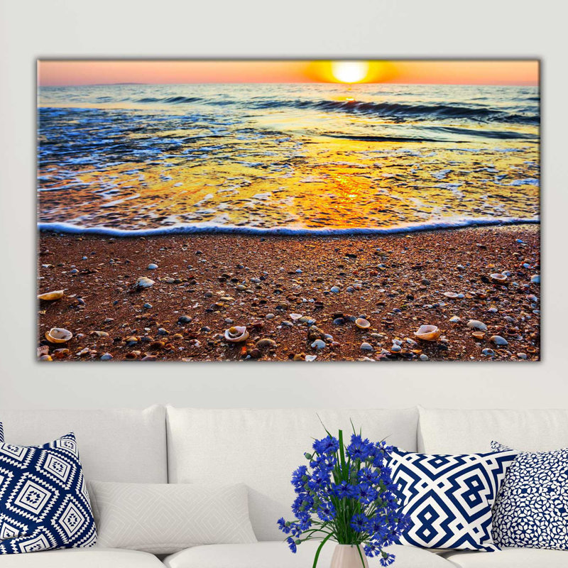 «Sunset Beach», reproduction d'impression sur toile tendue, H 36 po x l 60 po x P 1,5 po