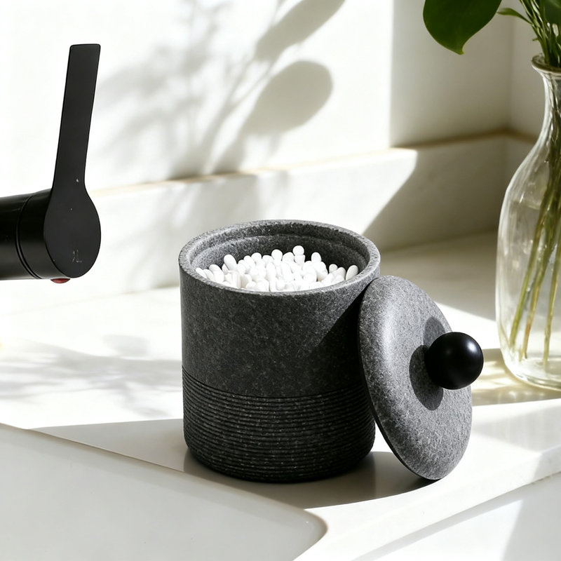 Support à couvercle Qtip durable (gris), Gris