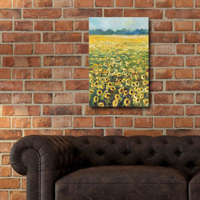  «Sunflowers» par Jadei, impression murale en verre acrylique, 16 po x 24 po