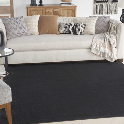 Tapis intérieur / extérieur noir Mullican Sandy