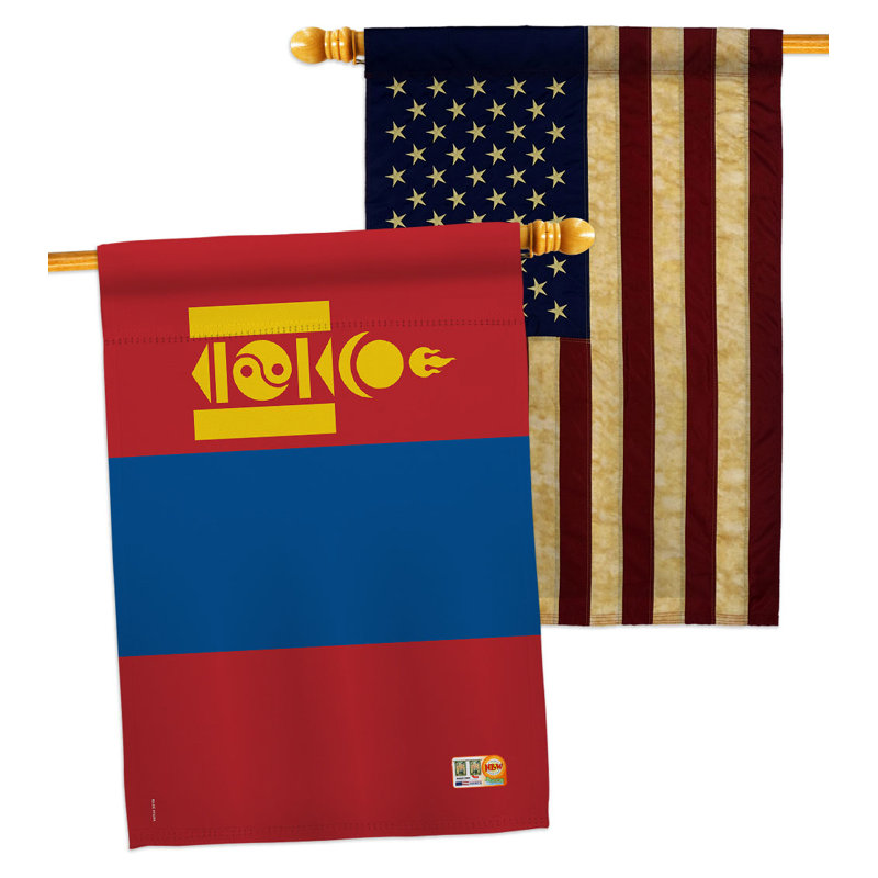 Double Sided 40'' H x 28'' W Polyester House Flag