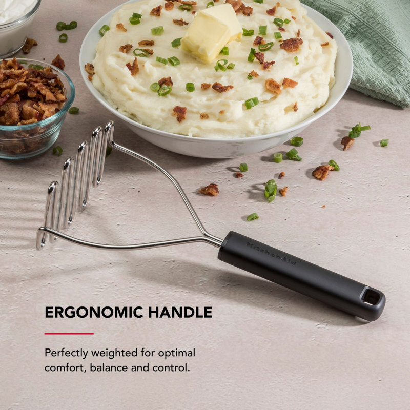 Kitchenaid Stainless Steel Wire Potato Masher, Black