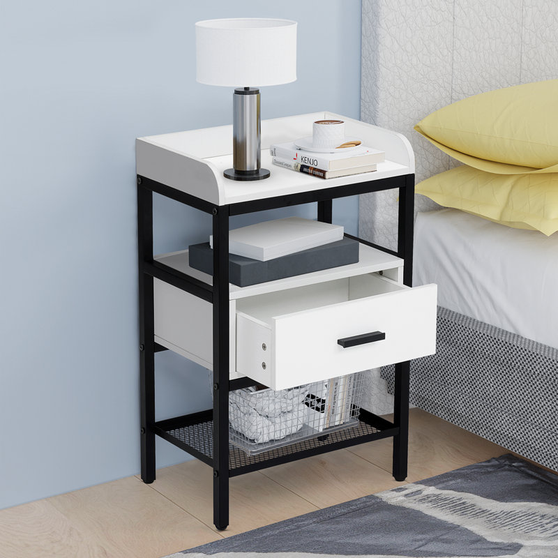 Vierling 15.75'' W Nightstand, White, Set of 2