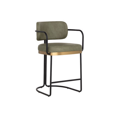 JALEN Upholstered Stool with Metal Frame