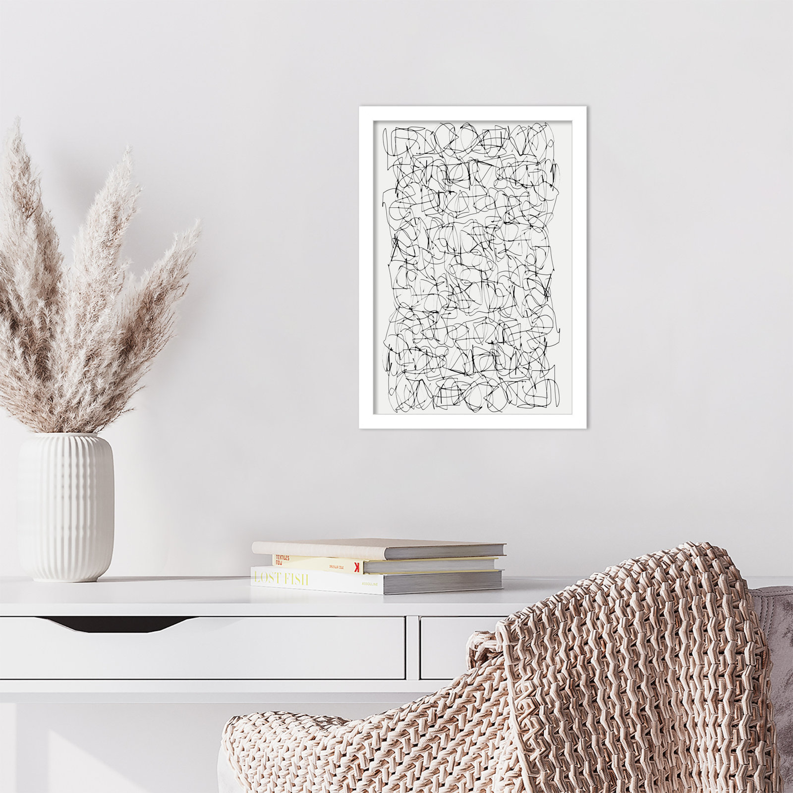Circuitry by Dan Hobday, 17" H X 12" W, White