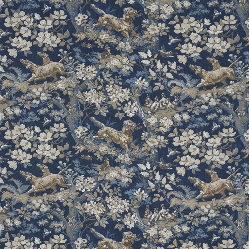 Tissu Hound Meadow, Indigo