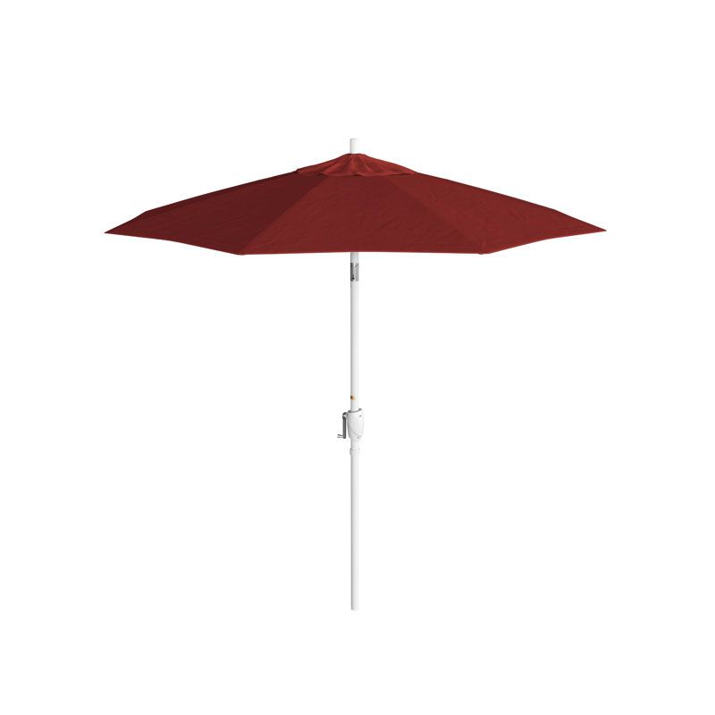 Parasol de marché 7,5', Gris, Toile Sunbrella® rouge Jockey, Sunbrella®