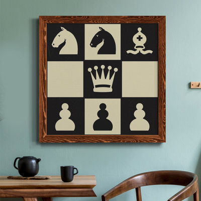 Toile d'échecs IV - Toile encadrée de qualité supérieure - prête à être accrochée
