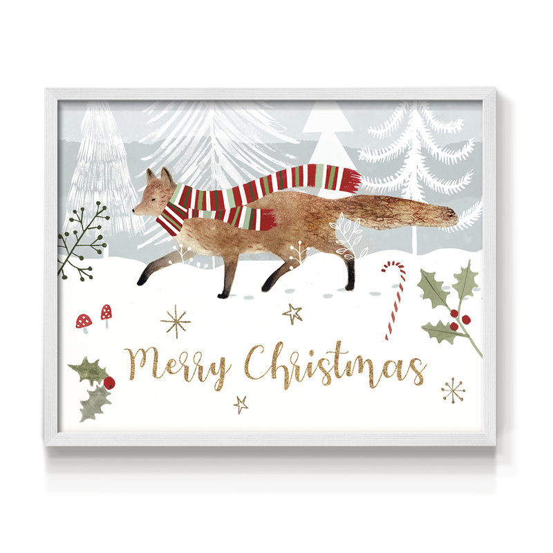Woodland Christmas Collection A - Reproduction encadrée - Restickable, H 11 po x l 14 po, Blanc