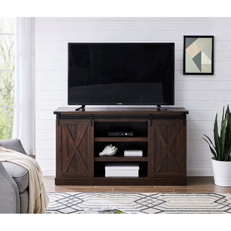 Britny Unfinished TV Stand for TVs up to 65", Espresso