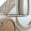 Miroir mural rond blanc antique de 23,62 pouces avec une élégante bordure perlée, convient à la salle de bain / salon / entrée