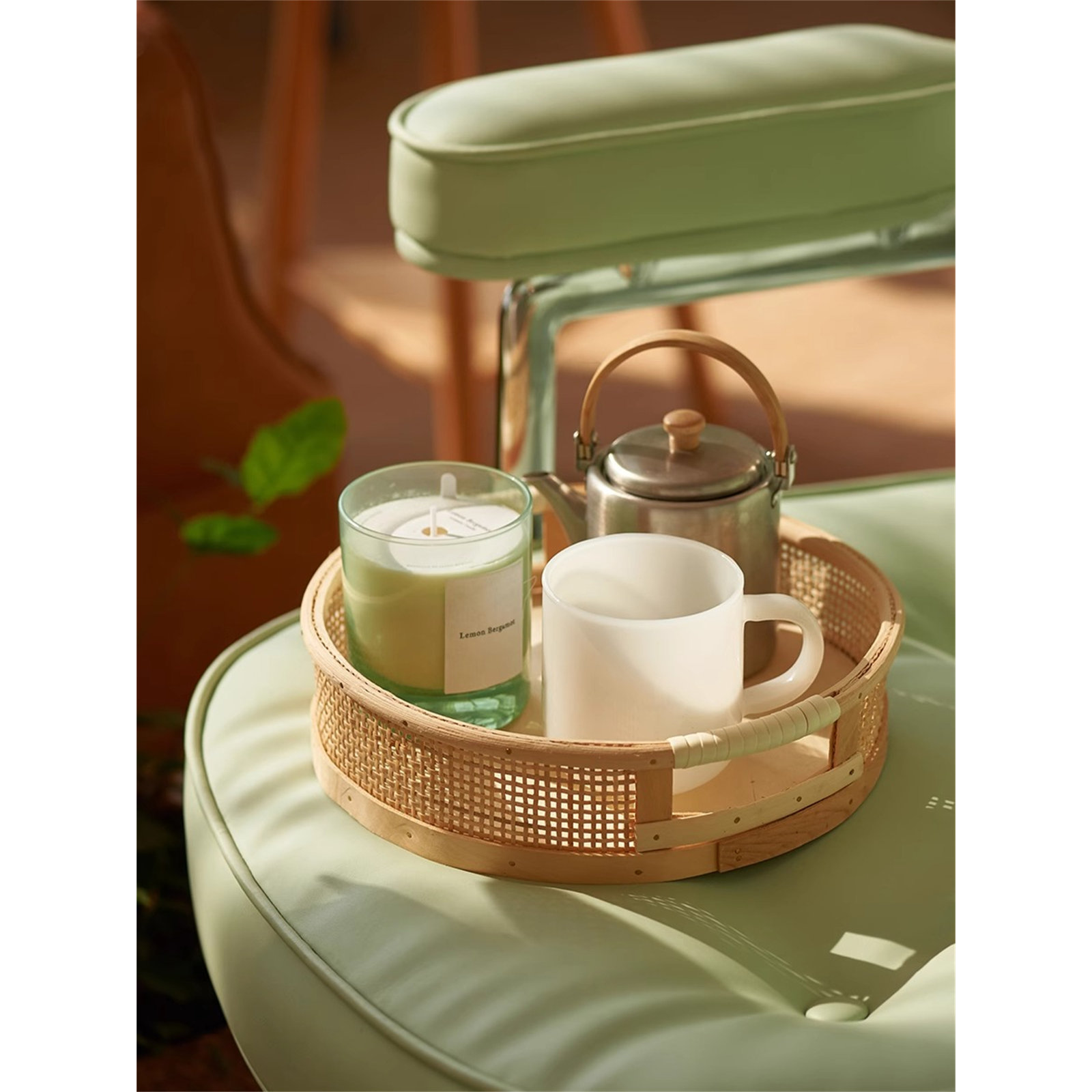 Auryanna Bamboo Tray - Set of, 2.2" H x 9.84" W x 9.84" D