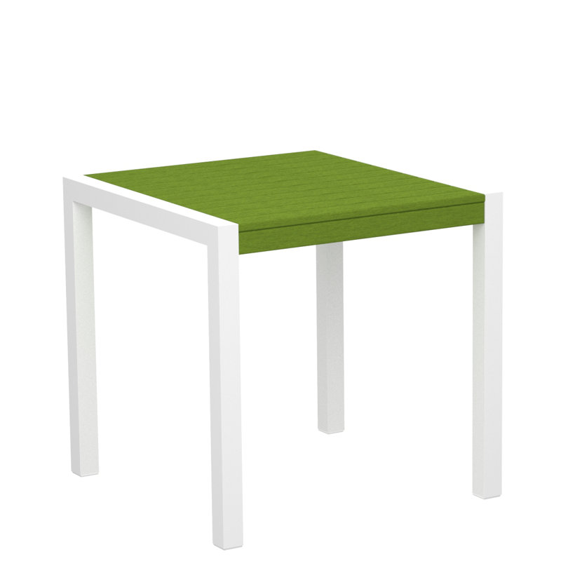 Table de salle à manger POLYWOOD MOD, Limette, Argent texturé, L 29,75 po x P 29,75 po
