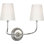 Vendome Double Sconce with White Glass