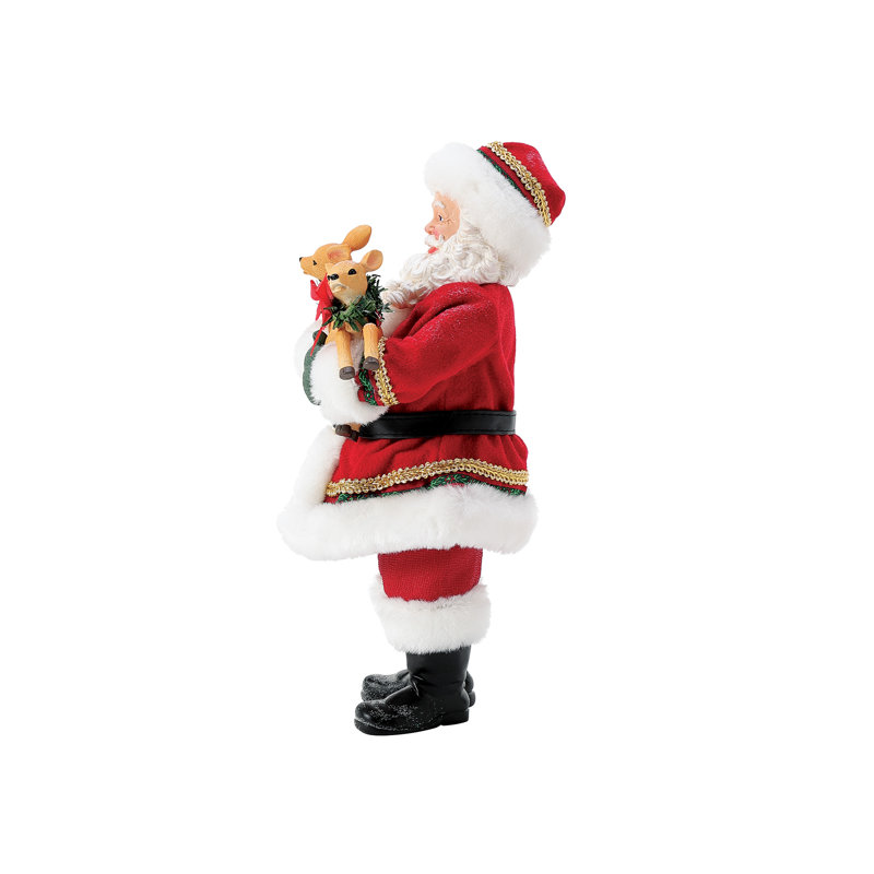 Christmas Traditions  Double Deer Santa 10.5in