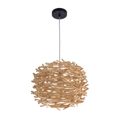 1 - Light Natural/Black Geometric Pendant