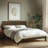 Premium Solid Wood Bed Frame with Headboard, Scandinavian Signature High Headboard Wood Bed-1768781445-1768781446
