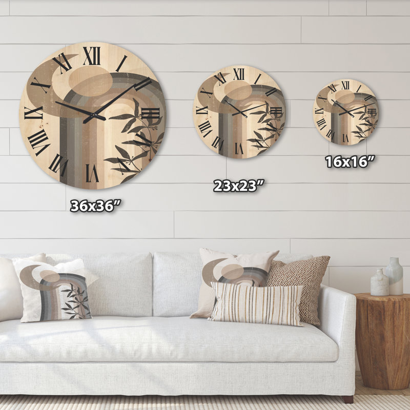 Horloge murale abstraite soleil et lune, Moyen