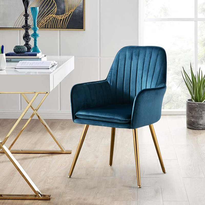Fauteuil large de 23,23 po Sandown, Velours bleu