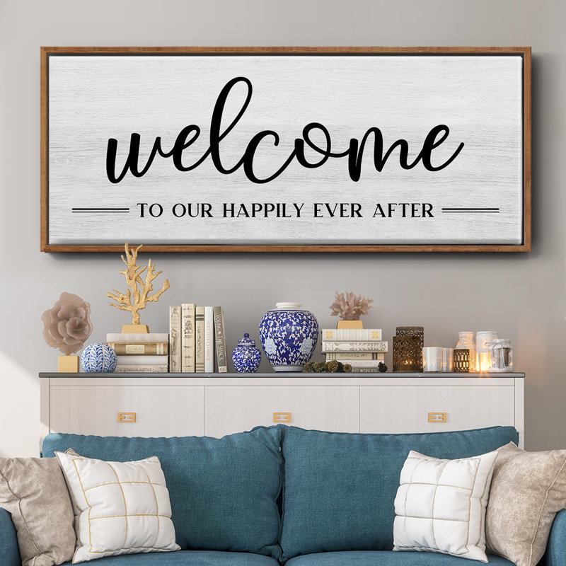 Welcome Ever After- Framed Canvas