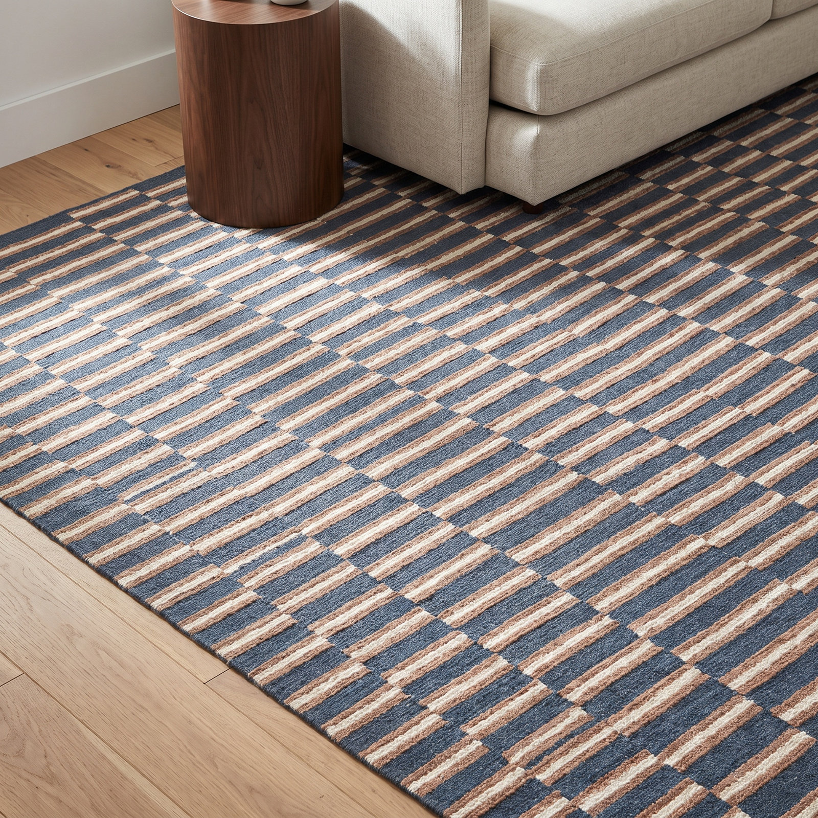 Waltham Hand-Tufted Striped Rug, Rectangle 5' x 8'