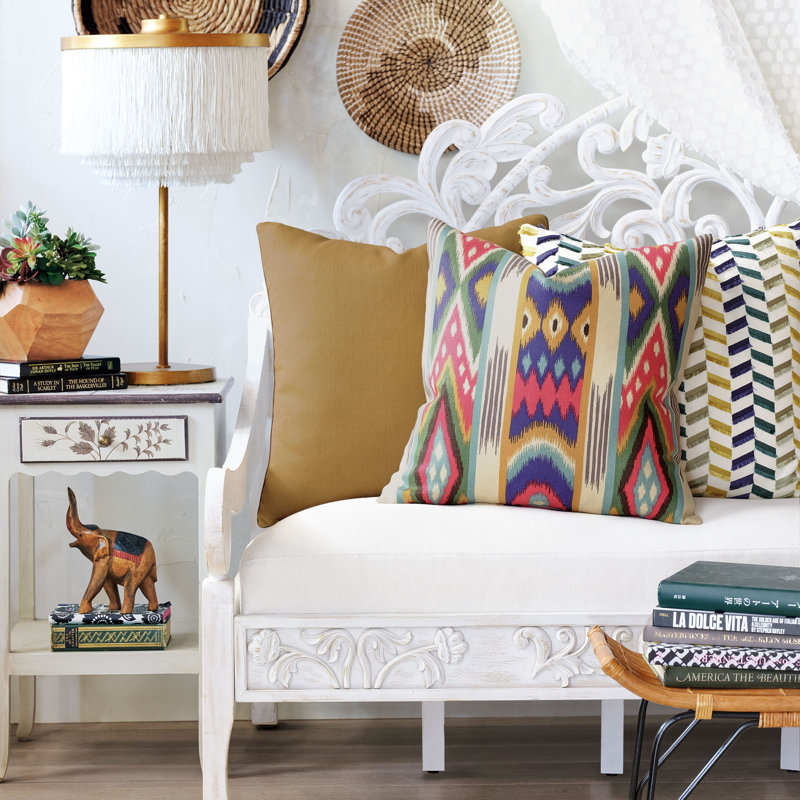 Chevron Linen Reversible Throw Pillow