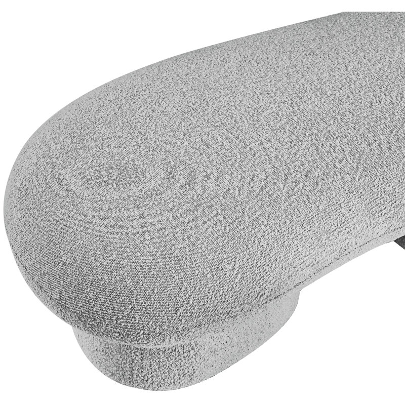 Ipswich Schriver Upholstered Bench, Grey Boucle Fabric