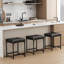 Ensemble de 2 tabourets de coiffeuse, tabouret de maquillage, tabouret de coiffeuse en similicuir, tabouret de pieds moderne pour maquillage, salon, chambre à coucher et vestibule, tabourets de bar