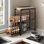 3-Tier Pull Out Spice Rack Organizer for Countertop, Narrow Kitchen Countertop Storage Shelf with 2 Drawers