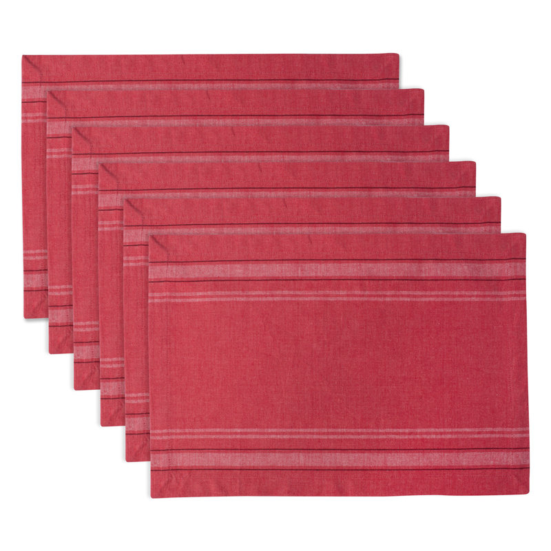 Ensemble de napperons 6 pièces Sykora, rouge