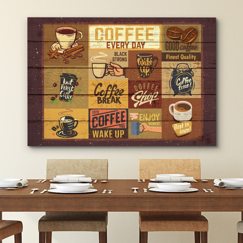 Panneau de bois effet café café latté collage nourriture et cuisine cuisine moderne décoration murale rustique