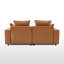 Canapé modulaire en chenille à accoudoirs carrés 78 po Makassar-611559563