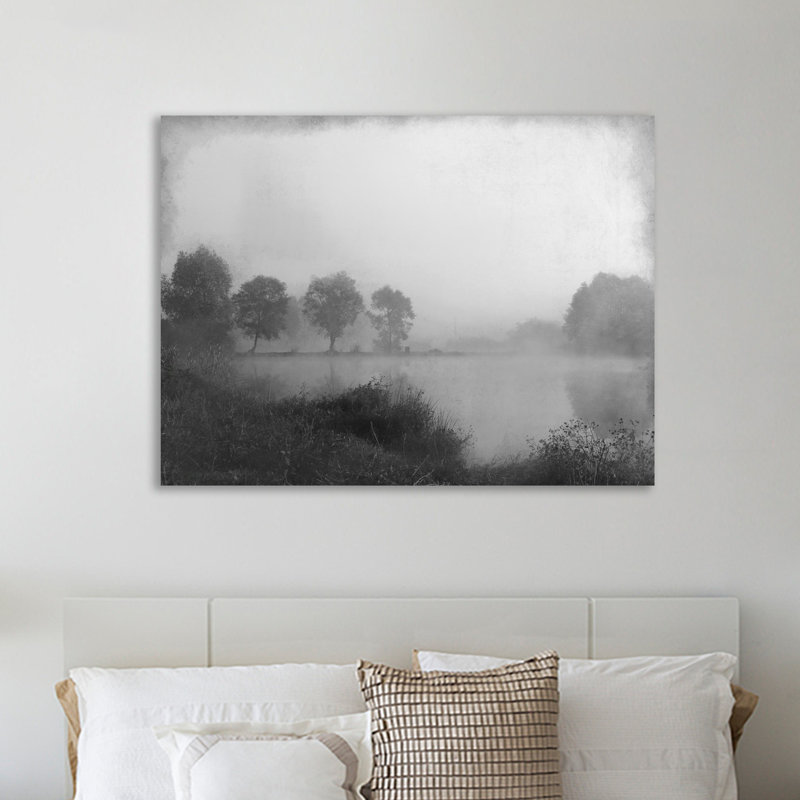 Misty Lake Day by Kimberly Allen - Wrapped Canvas Print, 61cm H x 81cm W x 4cm D