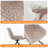 Swivel Tufted Leather Upholstered Side Chairs Modern Dining Chairs with Metal Legs-99035297