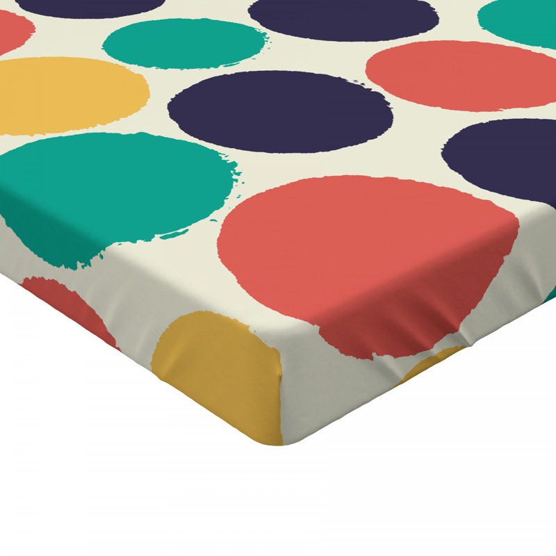 Microfiber Polka Dots Fitted Sheet, Twin XL Fitted Sheet, Paisley