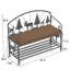 Banc rembourré de rangement pour chaussures de hall d'entrée, design industriel pour petits espaces avec sièges confortables et rangement ouvert