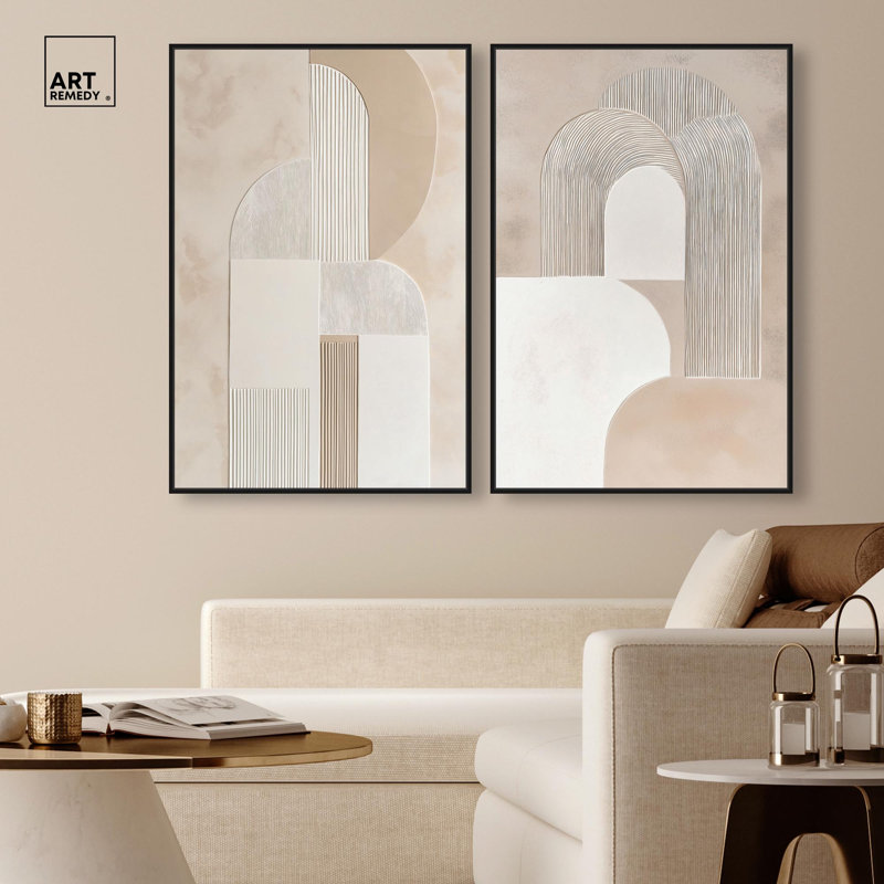 Ensemble de décoration murale Golden Luxe par Art Remedy, H 37 po x l 25 po, Structure noire