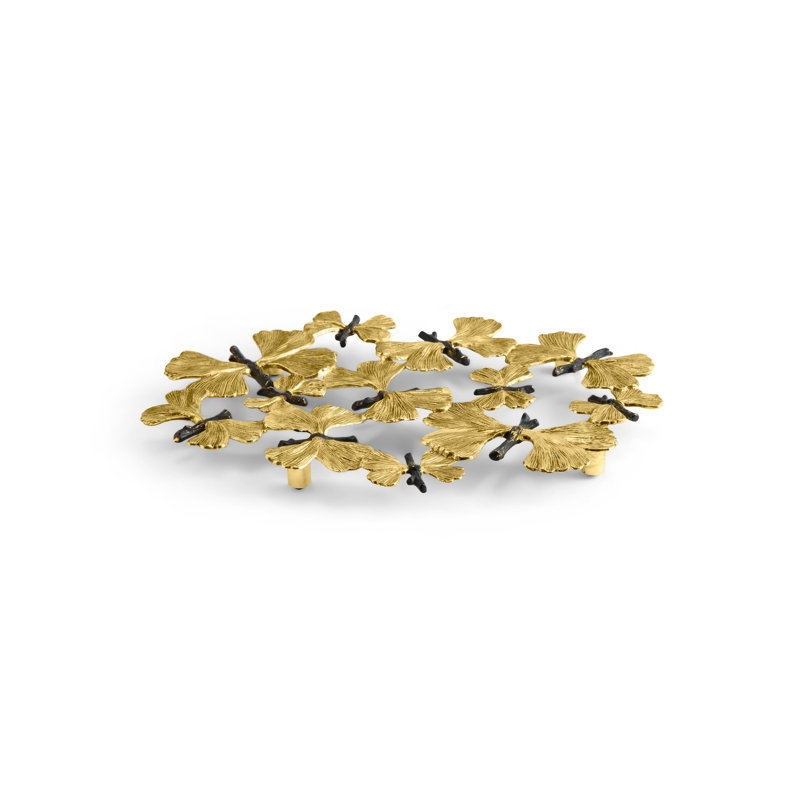 Butterfly Ginkgo Metal Trivet