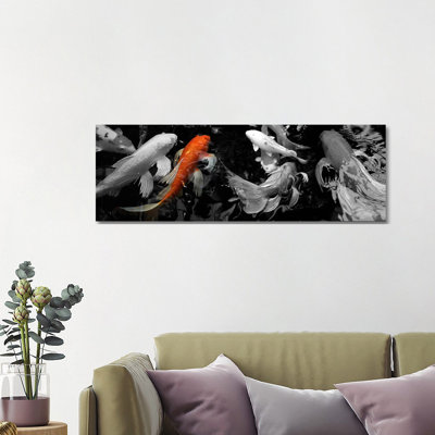 Koi Carp Swimming Underwater Color Pop by Panoramic Images - Panoramic Gallery-Wrapped Canvas Giclée on Canvas