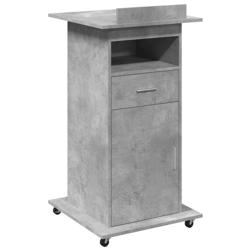 107cm Wood-based Material Lectern, Concrete grey