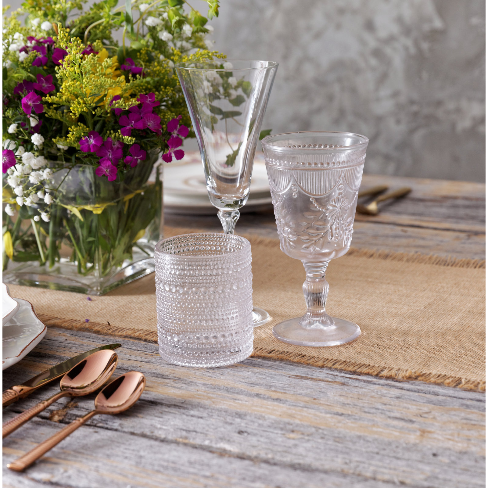 Debutante Glass Goblet, Clear