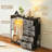 49.2" w Dresser with Hanging Rack & LED Lights, 6-Drawer Closet Organizer with Charging Station-354515461