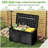 Gymax 100 Gallon Resin Deck Box w/ Lockable Lid Wheels for Pool Accessories Black-119789849
