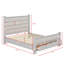 Grand lit plateforme avec pied de lit tapissier à structure en bois et deux tiroirs intégrés-1696787838
