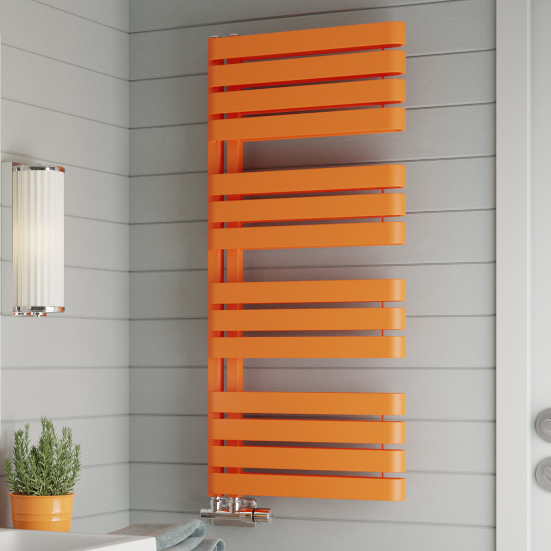 Terma Warp S Heated Towel Rail Matt Orange 2605Btu 1110 X 500Mm - Image 3
